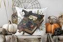 Axyaa Halloween Witch and Cat Throw Pillow Cover for Sofa, Bedroom, Car