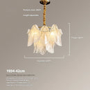 Axyaa Glass Chandeliers LED Hanging Lamps for Wedding Party Villa Staircase Lighting