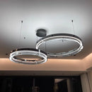 Axyaa Black Glass LED Pendant Chandeliers for Modern Nordic Living Dining Room Decor