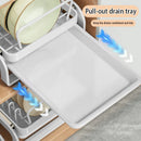 Axyaa Pull-out Dish Drainer Storage Rack for Kitchen Sink Cabinet - Organizer Holder