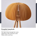Axyaa Japanese Pumpkin Wooden Floor Lamp LED Lighting for Home Decor
