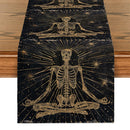 Axyaa Skull Astrology Table Runner for Wedding Decor and Dining Table Display
