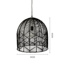 Axyaa Retro Rattan Pendant Lights Vintage Suspension Luminaire