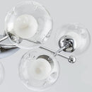 Axyaa Glass Chandelier Magic Bean Lights Chrome Pendant Lamp for Living Room
