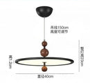 Axyaa Wood Grain LED Pendant Light - Retro Nordic Design