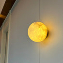 Axyaa Alabaster Round Ball LED Copper Wall Lamp for Bedroom Luxury Lighting