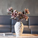 Axyaa Ceramic Spiral Patterns Vase Flowerpot Fruit Platter Home Decoration Accessories