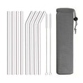 Axyaa Glass Straw Set - 3/5/10/11Pcs Reusable Eco Friendly Drinking Straws