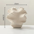 Axyaa Irregular Wrinkle Vase: Creative Abstract Ceramic Pot for Flowers, Desk or Table Decoration