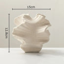 Axyaa Irregular Wrinkle Vase: Creative Abstract Ceramic Pot for Flowers, Desk or Table Decoration