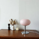Axyaa Ceramic Table Lamp with Fabric Art Lampshade for Living Room Decor