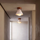Axyaa Retro Style Yellow Cave Stone Ceiling Light for Hallway and Dressing Room