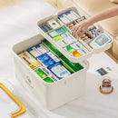 Axyaa Portable Medicine Organizer Box with Dividers - Household First Aid Kit