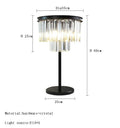 Axyaa Gray Crystal Classic Black Standing Light for Modern Luxury Living Room