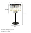 Axyaa Gray Crystal Classic Black Standing Light for Modern Luxury Living Room