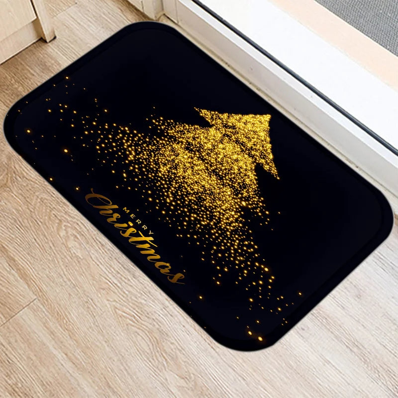 Axyaa Christmas New Year Home Entrance Non-Slip Floor Mat
