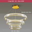Axyaa Nordic Crystal Chandelier: Luxury Gold/Chromium Suspension Lamp