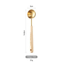 Axyaa Stainless Steel Measuring Cups & Spoons with Wooden Handle