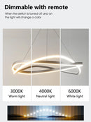 Axyaa Modern Chandelier - Creative minimalist living room ring lamp
