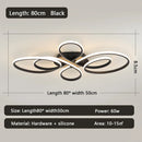 Axyaa Modern LED Ceiling Light - Black/White for Living Room, Bedroom, Kitchen - Light Fixtures