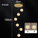 Axyaa Crystal Chandelier Stair Pendant Lighting Modern Home Décor Living Room Lights