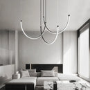 Axyaa Nordic Copper Chandelier Pendant Lights for Minimalist Living Room Decor
