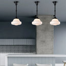 Axya Black Glass Industrial Ceiling Light for Bedroom Kitchen Study Room