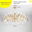 Axyaa Gold/Black Modern LED Art Pendant Lamp for Kitchen Living Room Loft Bedroom