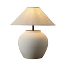 Axyaa Nordic Ceramic Fabric Table Lamp Retro Design for Home Decor