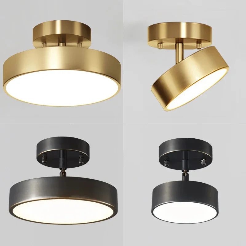 Axyaa Rotatable LED Ceiling Light: Modern Round Fixture for Home Decor.