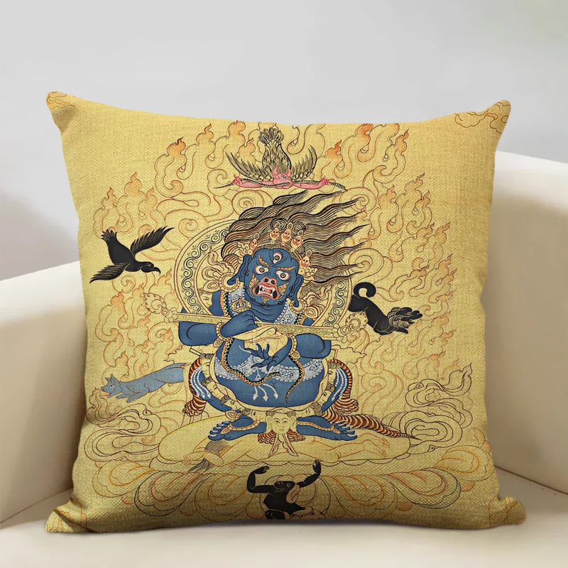 Retro Art Linen Cushion Cover 45 * 45 for Living Room Bedroom Decor with Axyaa Brand