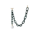 Axyaa Modern Glass Chain Chandelier Swagged Hanging Light Colorful Suspension Luminaire