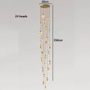 Axyaa Copper Marble Chandelier: Modern Luxury for Living Room, Bedroom, Restaurant, Villas & Homestay
