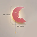 Axyaa LED Moon Cloud Wall Lamp for Kids' Bedroom Charging Decoration