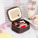 Axyaa LED Cosmetic Case with Lights and Mirror, USB Rechargeable & Detachable Mirror