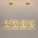 Axyaa Sunflower Crystal Chandelier LED Pendant Lighting for Living Room Kitchen Island