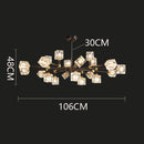 Axyaa Crystal Chandelier - Luxury Living Room & Dining Room Ceiling Light