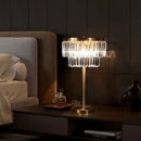 Axyaa Luxury Crystal Floor Lamp Retro Creative Living Room Study Hotel Bedroom Table Light