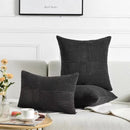 Axyaa Corduroy Striped Throw Pillow Covers for Couch - 18 inch Textured Cushion Covers