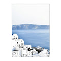 Axyaa Santorini Ocean Seascape Canvas Wall Art Painting Print for Living Room Decor