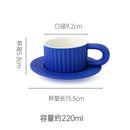 Axyaa Nordic Blue Mug Set for Couples: High Value Ceramic Coffee Cups & Saucers