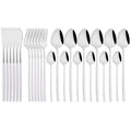 Gold Stainless Steel Cutlery Set by Axyaa - 24Pcs Western Tableware Flatware