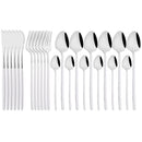 Gold Stainless Steel Cutlery Set by Axyaa - 24Pcs Western Tableware Flatware