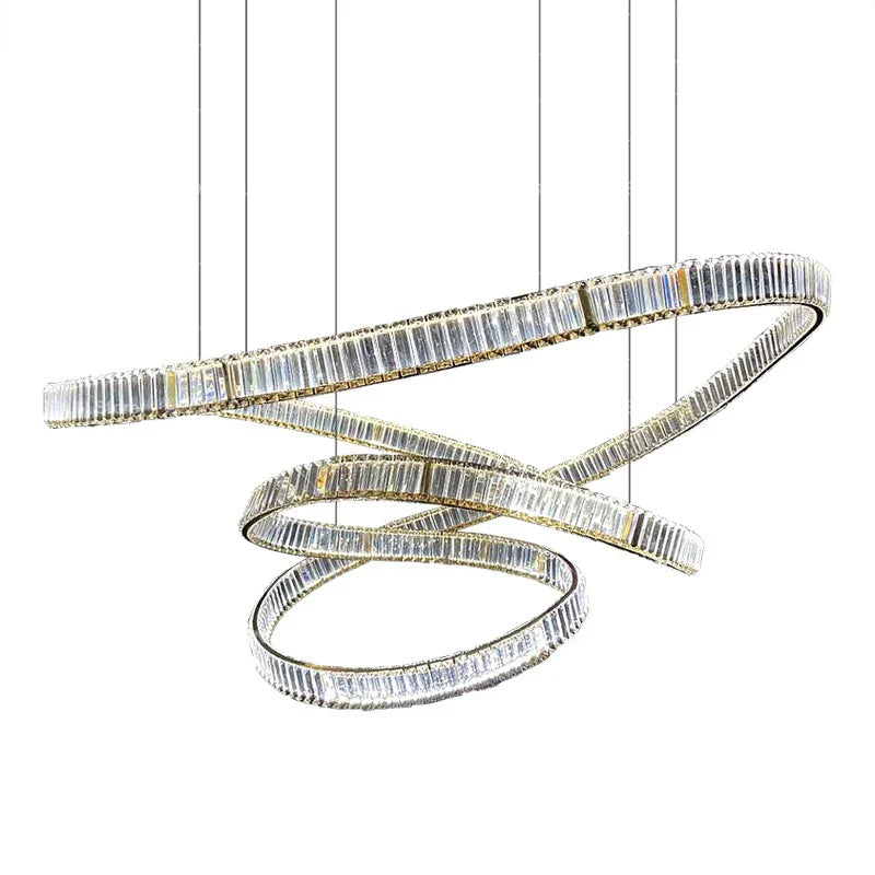 Axyaa Crystal Chandelier: Luxury Designer Light for Living Room, Stairwell & Restaurant