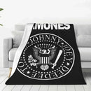 Axyaa Ramone Merch Punk Rock Flannel Blanket Vintage Throw Blankets for Home Hotel