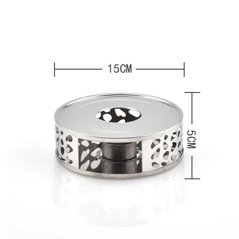 Axyaa Stainless Steel Teapot Stand Candle Warmer for Tea Ceremony Accessory