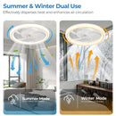 Axyaa LED Ceiling Fan Light: Remote Control, Infinite Dimming, Adjustable Wind Speed