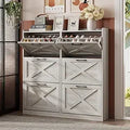Axyaa 6-Drawer Shoe Cabinet with Metal Handles, Entryway Storage Solution
