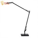 Axyaa Industrial Swing Arm Floor Lamp with Dimming Touch Switch for Modern Living Spaces