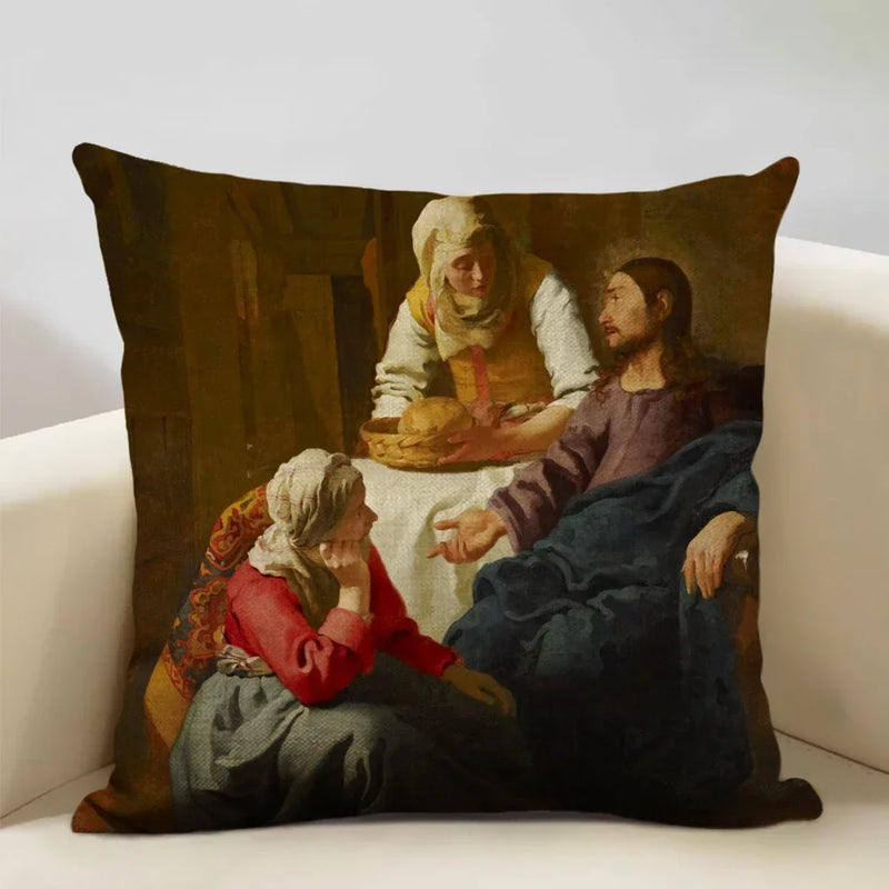 Elegant Axyaa 45x45cm Print Cushion Cover for Home, Hotel, Office Décor